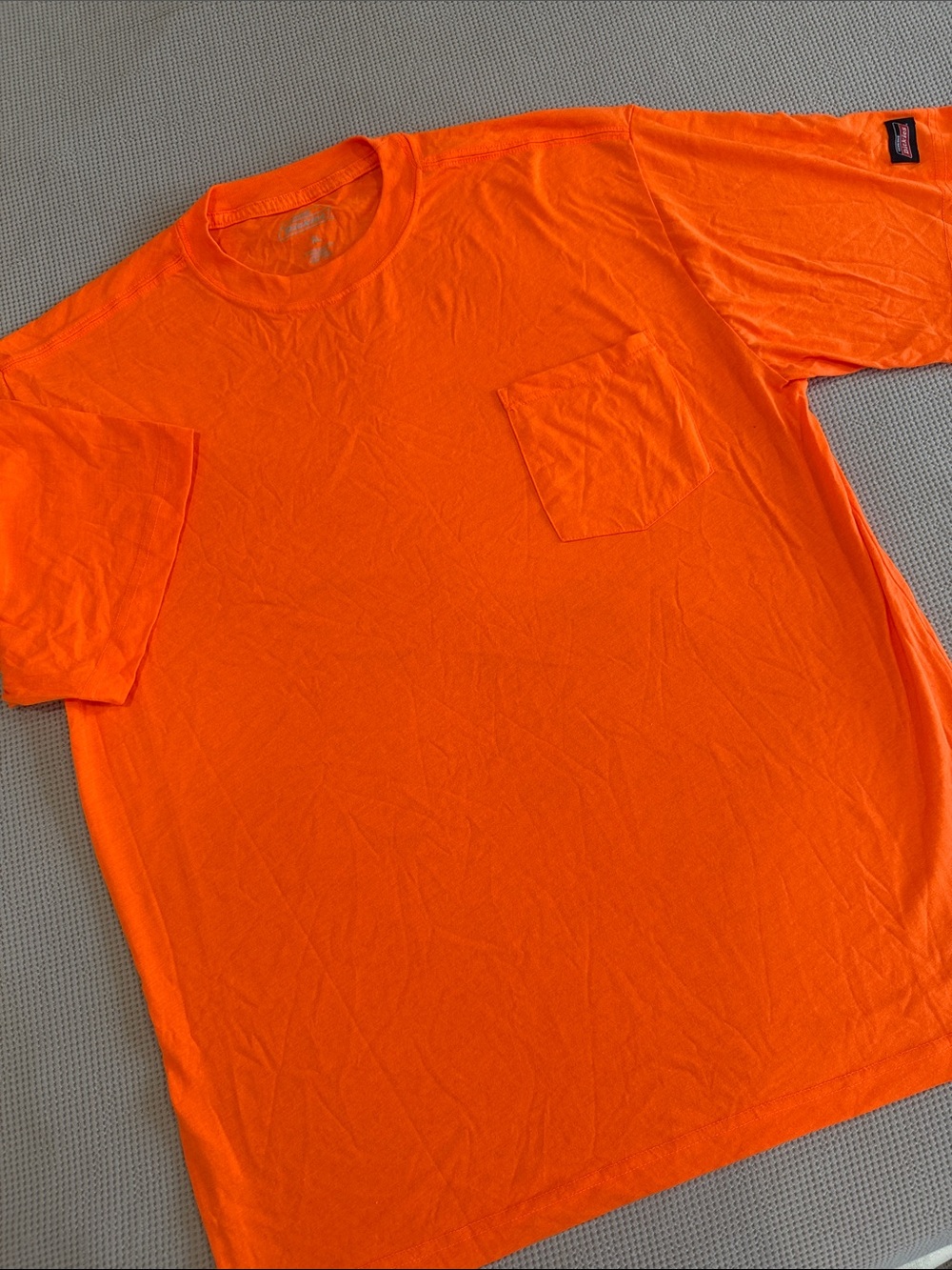 Dickies Men's Hi-Vis Orange Short Sleeve Pocket Tee